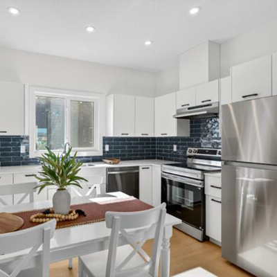 Kitchen in a Pilot townhome