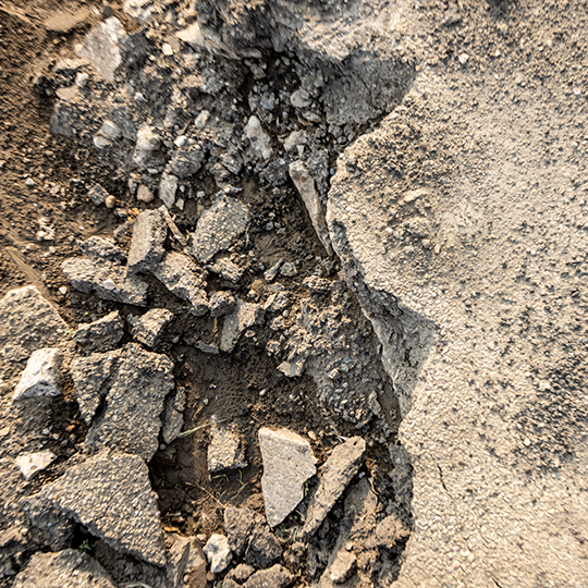 Runway concrete removal