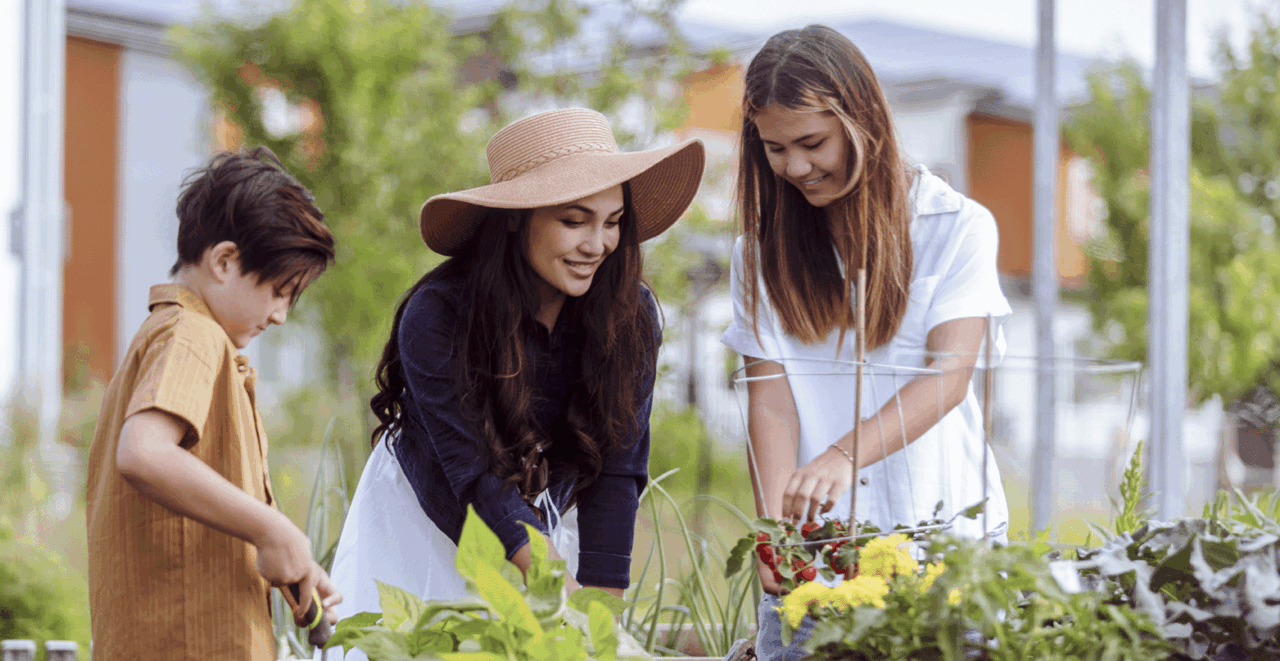 Family gardening